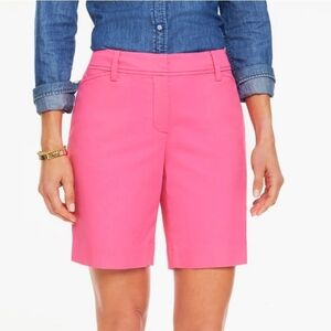 Talbots Perfect Shorts Womens Petite Pink Cotton Stretch Casual 9" Inseam 12P